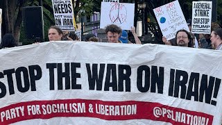 ‘Fund people’s needs, not the war machine:’ Protesters rally against Iran war in downtown Atlanta