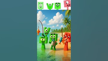 Sprunki OC Fourty X W Alphabet lore X Four Numberblocks X One Hundred Numberblocks are caught fishin