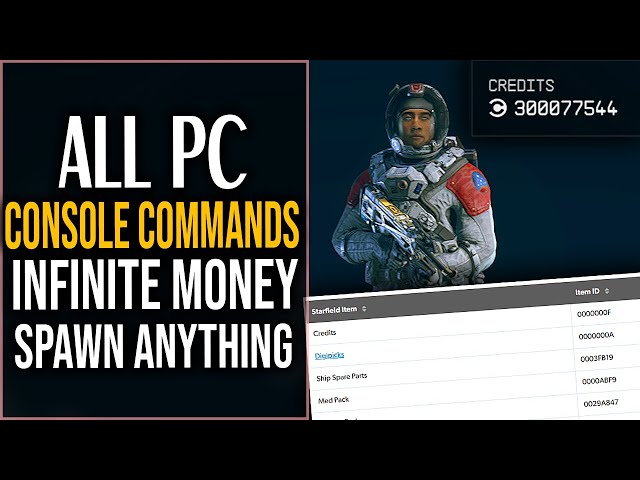 Starfield All Cheats - How to Use Cheats & Command Console (Infinite XP,  Money, Godmode) 