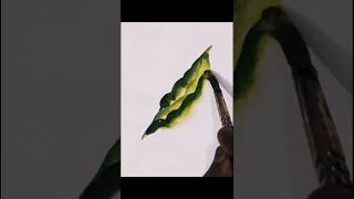 PASSION Leaf Swirl Painting 🍃🎨 | Relaxing Nature Art #Shorts