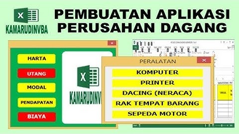 14 Mendesign Userform Peralatan & Perlengkapan VBA Excel Pembuatan Aplikasi Perusahaan Dagang 