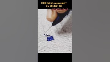 FREE! FREE! Professional Online Aari course /Straight flat loading stitch #shorts #freeaarionline