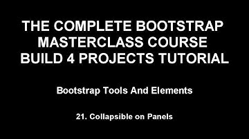 Bootstrap training Part 21 Collapsible on Panels (1-65)