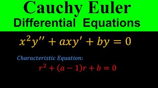 Cauchy-Euler Differential Equations | Cauchy Euler 2nd order Differential Equation