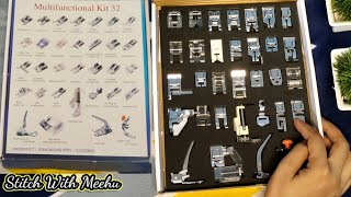 32 Multifunctional Presser Foot Kit Demo In Hindibrothersingerushadifferent Types Of Feet demo