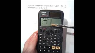 Plotting Quadratic Functions (Table of Values) with Casio fx-85FTX CLASSWIZ