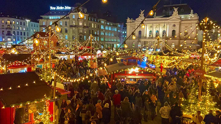 Zurich’s Most Beautiful Christmas Market Walk Bellevue 🎄 🌟 4K magic winter walking tour Switzerland