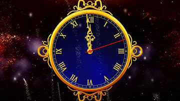 Happy New Year CLOCK 2019 ( v 684 ) Countdown Timer with Sound Effects + Voice 4K