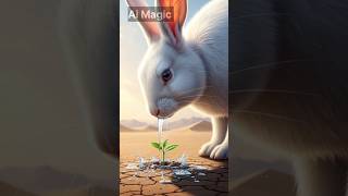 “Giant Rabbit’s Magic Drop 🌱 | AI Fantasy Scene | Most Heart-Touching Moment” #aishorts #shortvideo