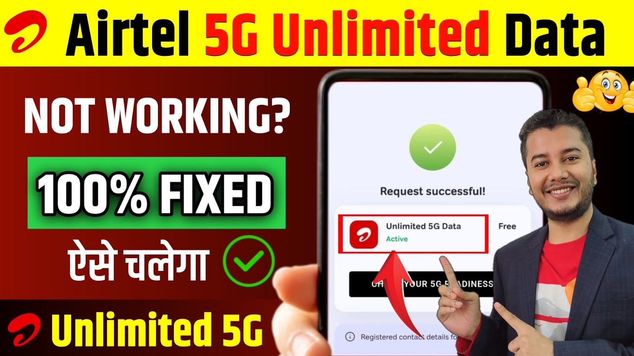 Airtel 5G Unlimited Data Not Working 2025 | Fix Airtel 5G Data Issue 🔥 100% Working Solution