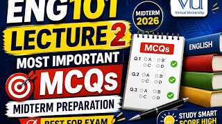 ENG101 Lecture 2 Most Important MCQs | Midterm Preparation 2026
