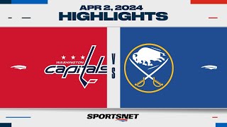 NHL Highlights | Capitals vs. Sabres - April 2, 2024