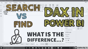 Search Vs Find DAX In Power BI - TAIK18 (6-20) Power BI