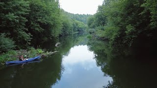 картинка: Однодневный сплав по Оке на байдарке Шуя 1. Съемка с дрона