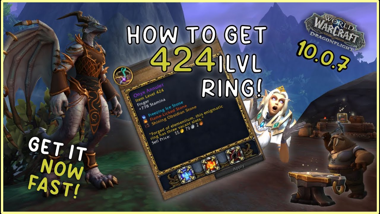 Onyx Annulet Ring 424ilvl How to Craft/Upgrade Primordial Gems & Goldmaking Tips 10.0.7 WoW