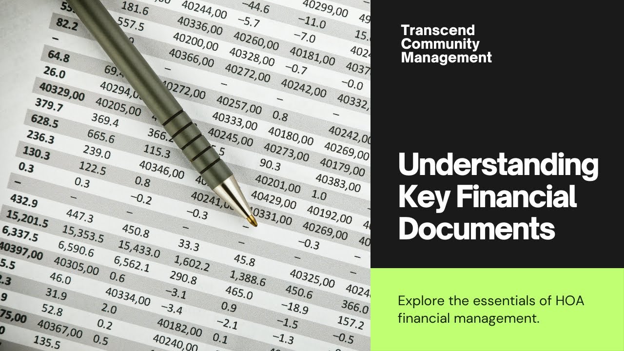 Understanding Key HOA Financial Documents