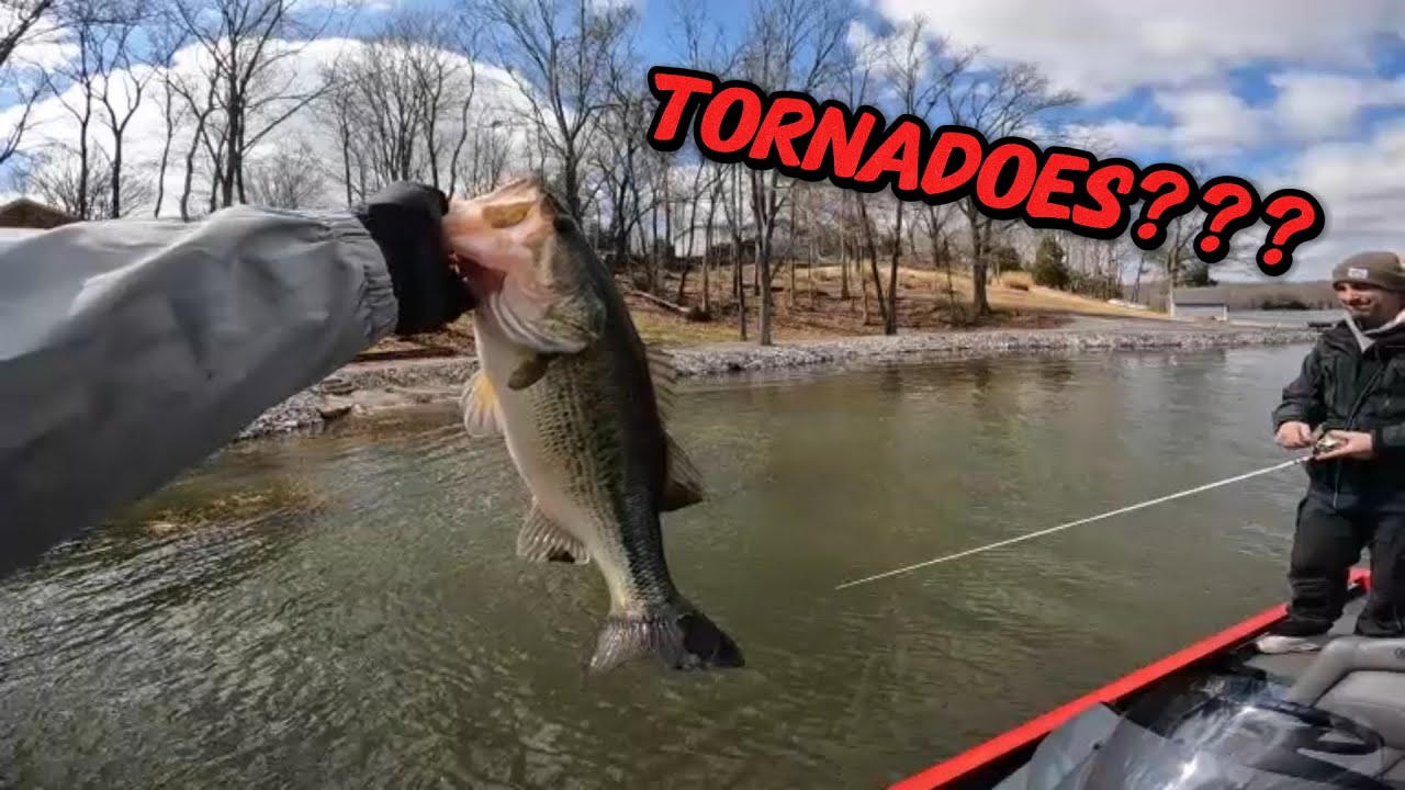 Early Spring Bass Fishing After a TORNADO!!!