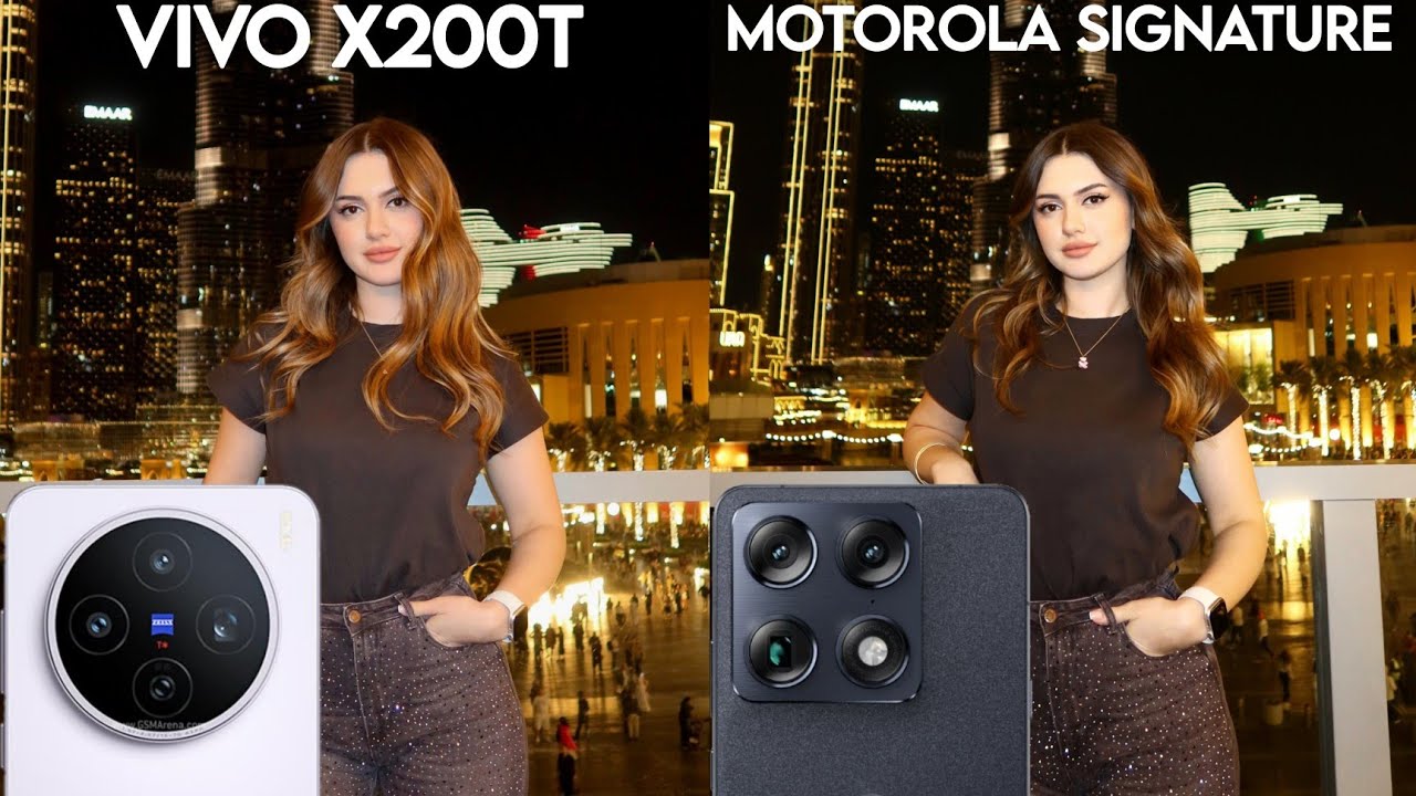 Сравнение камер Vivo X200T и Motorola Signature.