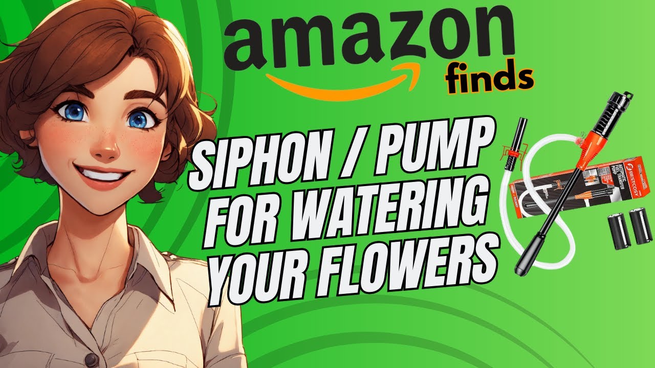 Water your Flowers with this Portable Transfer Pump Battery Operated Electric Siphon Pump
