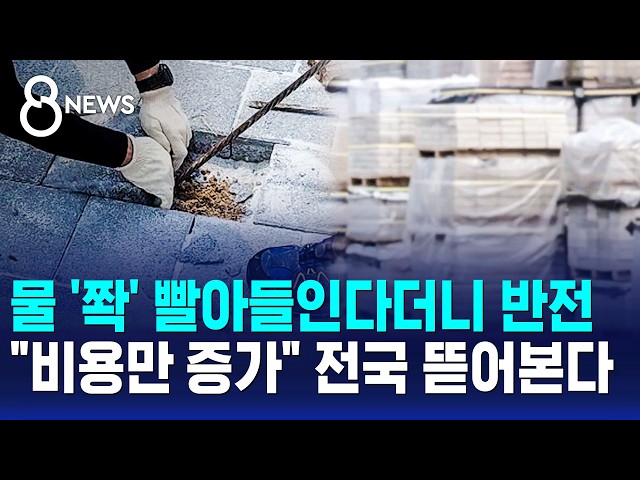 물 쫙 빨아들인다더니 '반전'.."비용만 증가" 전국 뜯어본다 / SBS 8뉴스