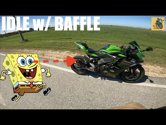 Kawasaki ZX-25R idle sound Akrapovic with baffle - YouTube
