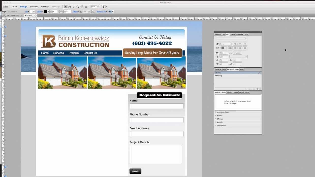 Adobe Muse Getting Started - Adding Fonts With Typekit - YouTube