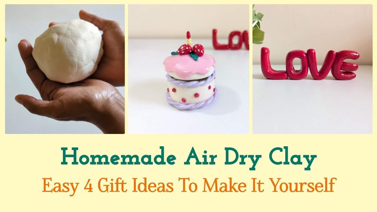 How To Make Air Dry Clay | Easy Cold Porcelain Clay Recipe | DIY ...