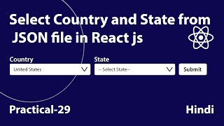 Select Country and State from json file in React js