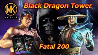 MAKING FATAL 200 LOOK EASY! | MK Mobile: Fatal Black Dragon Tower Battle 200
