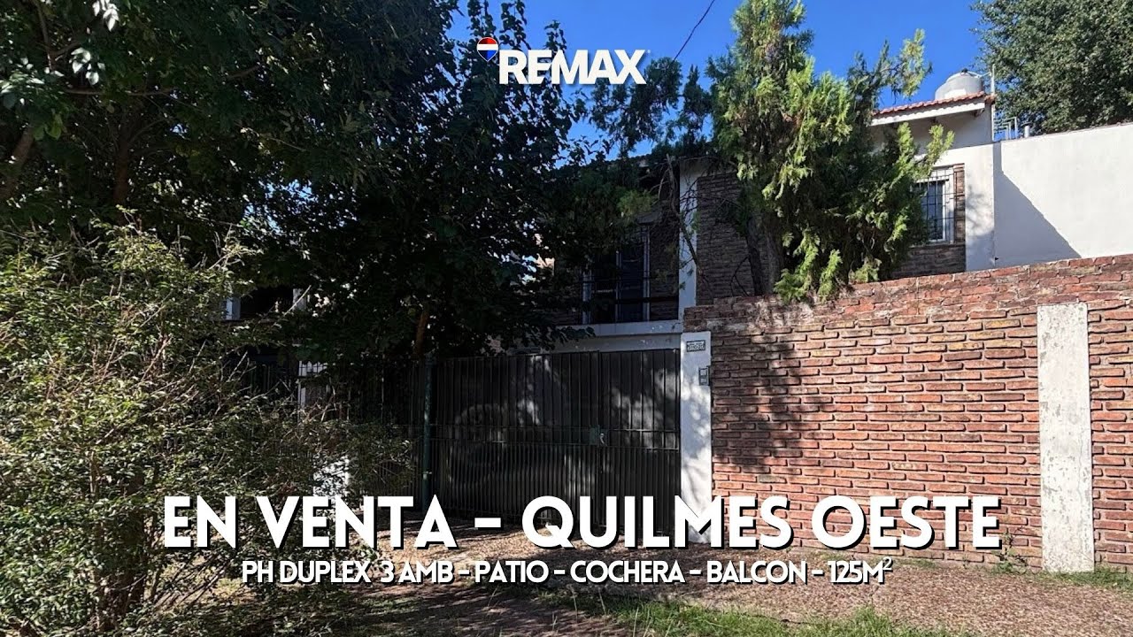 EN VENTA PH DUPLEX 3 AMB COCHERA PATIO QUILMES OESTE