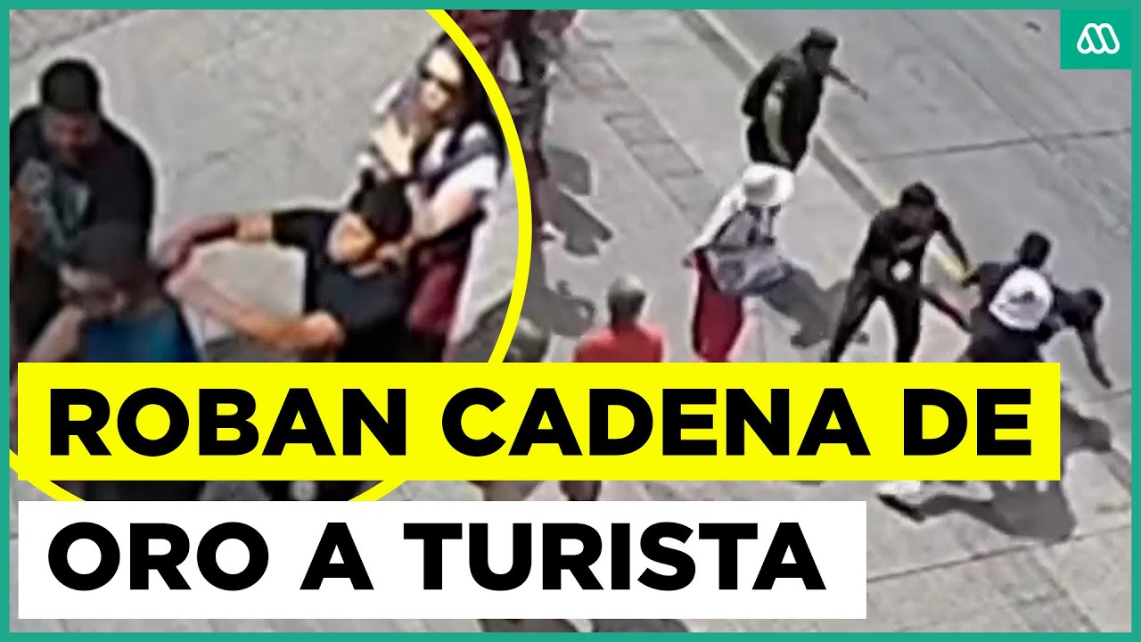 Roban cadena de oro a turista en pleno centro de Santiago: sujeto fue detenido inmediatamente
