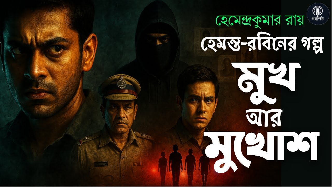 মুখ আর মুখোশ | Hemendra Kumar Roy | Hemanta-Robin | Goyenda Golpo | Bengali Audio Story | Detective