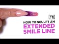 How to Easily Sculpt Extended Smile Lines | Acrylic Nails