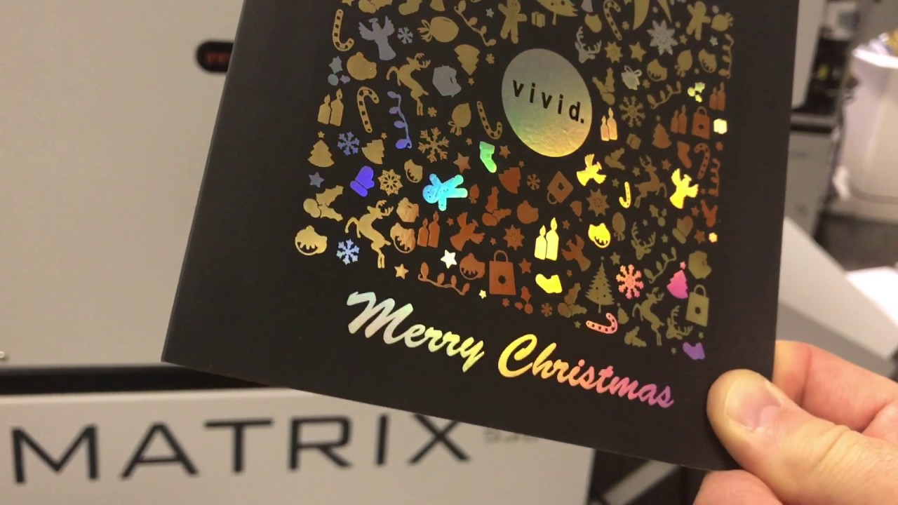 Vivid Laminating Technologies' Christmas Card 2016 - Laminated & Foiled on the award-winning Matrix.