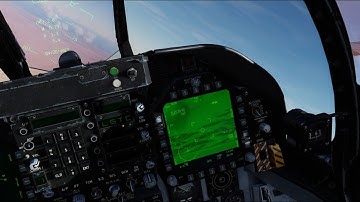 DCS F-18c - Using LST scan mode to pick up a ground lase. Also a quick Mav E run