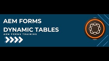 Adobe Experience Manager Forms - Dynamic Tables