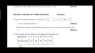 Mathematics National Examination for advanced level 2024 _ question and answers NESA Exams