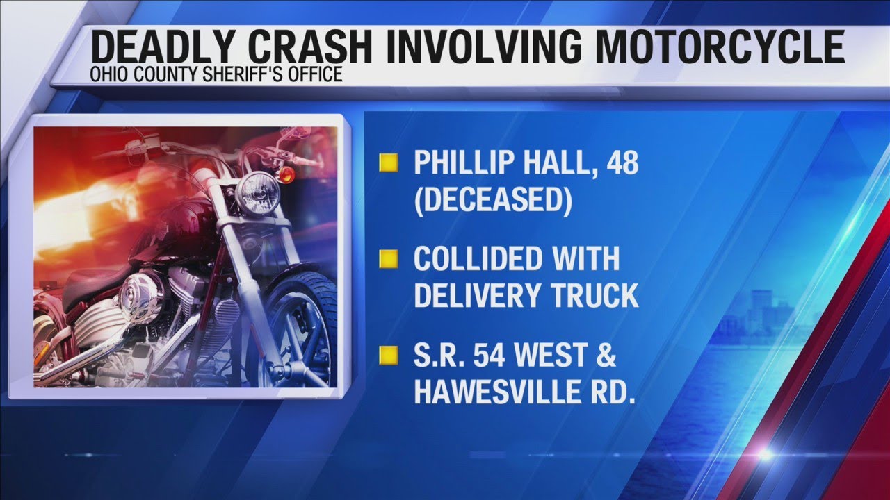 One dead after motorcycle crash in Ohio County - YouTube