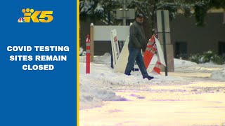 COVID-19 testing sites closed due to snow