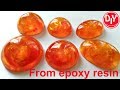 Amber from epoxy resin by hand.