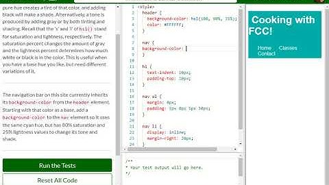 Applied Visual Design   Adjust the Tone of a Color free code camp   Dani