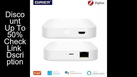 Tuya ZigBee 3.0 Smart Hub, Wireless/Wired Gateway Bridge for App Voice Remote Control, Works with Al