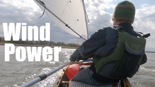 Canoe Sailing on Hickling Broad.  Harnessing the Power of the Wind. Kelly Kettle Sausage Stew.