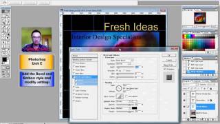 Photoshop Unit C   05  Add the Bevel and Emboss style and modify settings