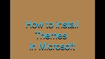 Install themes in Microsoft