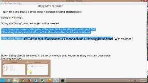 Java Tutorial by Rajan Jain : String class in java Video 15