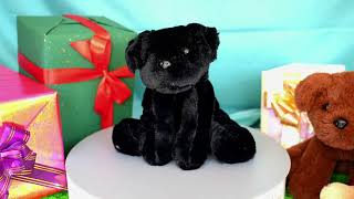WEIGEDU Small Retrievers Labs Labrador Puppy Dog Stuffed Animals Plush Toys, 7.9" Black