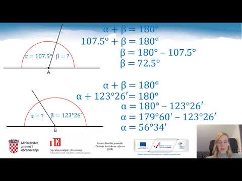 Matematika, 5. r. OŠ - Susjedni i vršni kutovi