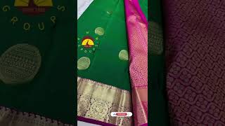 K M M Groups of manufacturing Kanchipuram handlooms pure weddings silk sarees with bridal GREEN screenshot 4