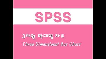 SPSS를 활용한 그래프 - (2) 3차원 막대형 차트(Three Dimensional Bar Chart)